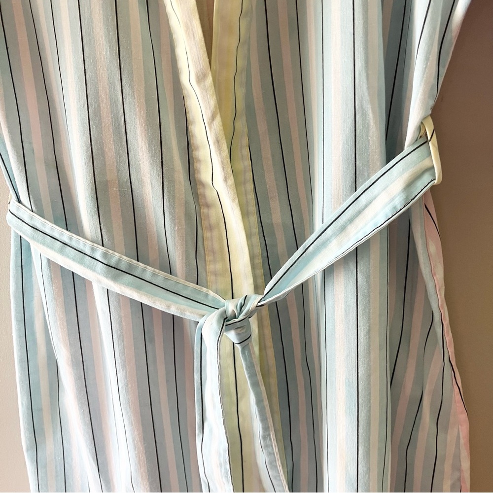 VINTAGE Striped Colorblock Lightweight Robe - Picture 4 of 6